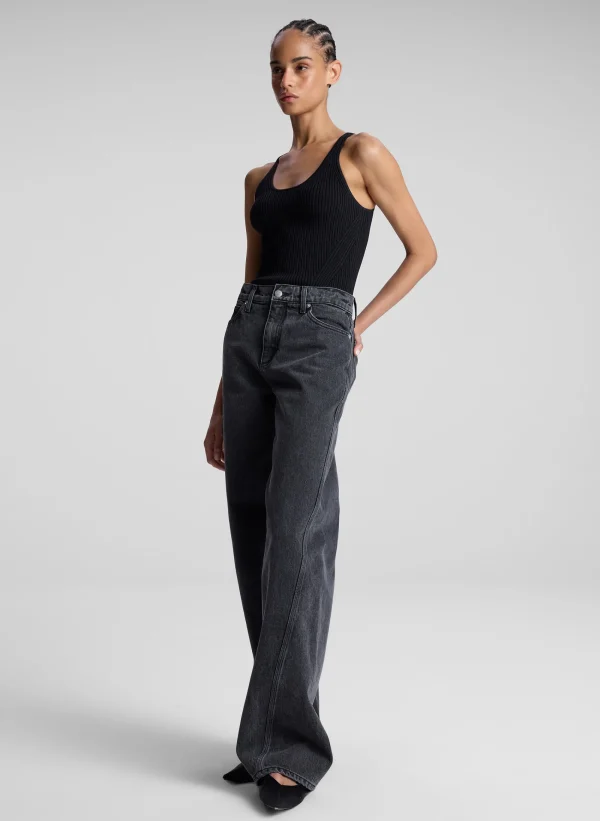 Women A.L.C. Tops>Lucy Ribbed Bodysuit