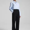Women A.L.C. Tops>Mackie Embellished Cropped Cotton Shirt