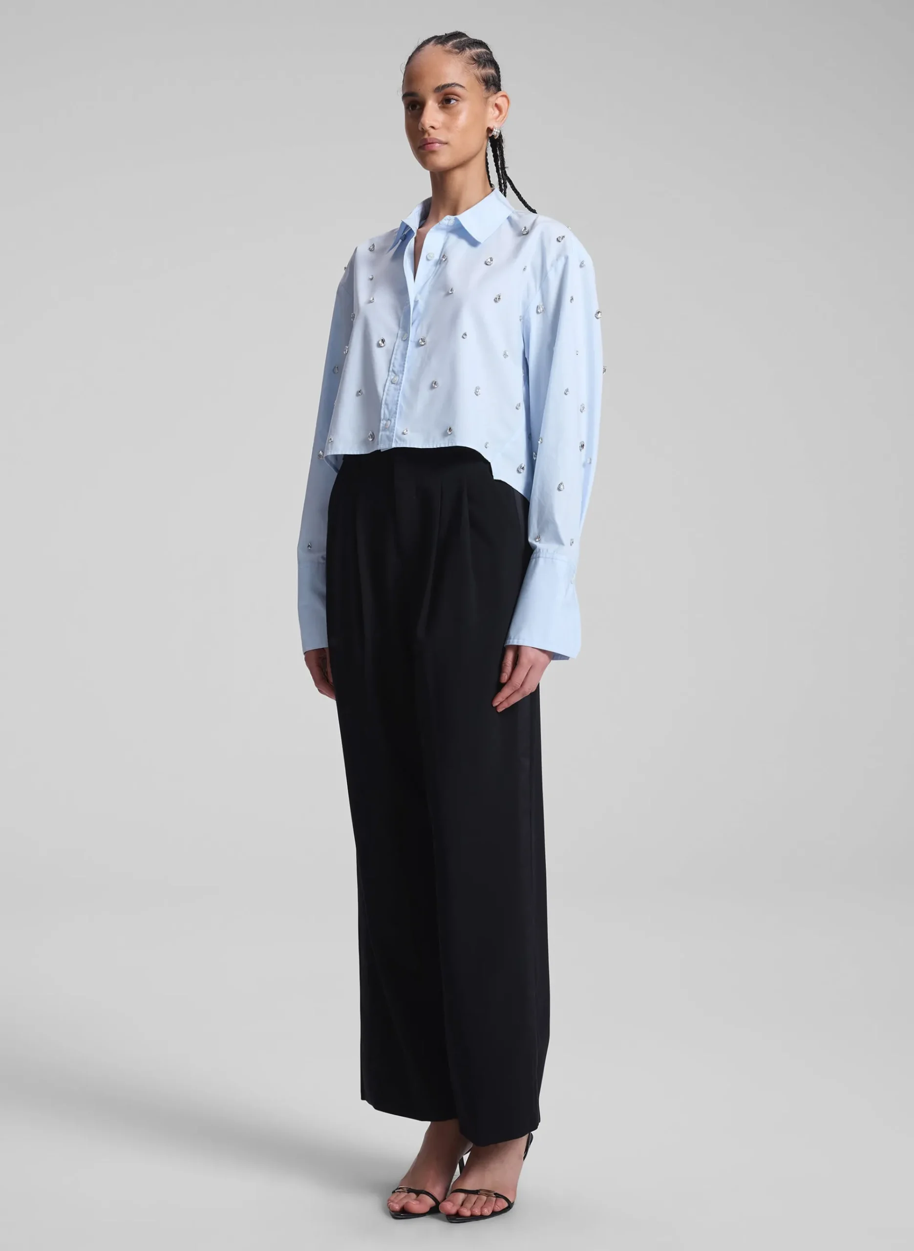 mackie_embellished_croppe_2.webp Women A.L.C. Tops>Mackie Embellished Cropped Cotton Shirt