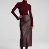 Women A.L.C. Bottoms | Skirts>Marta Leather Midi Skirt