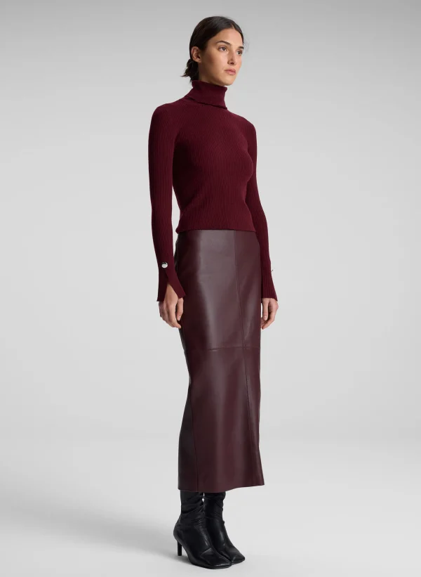 Women A.L.C. Bottoms | Skirts>Marta Leather Midi Skirt
