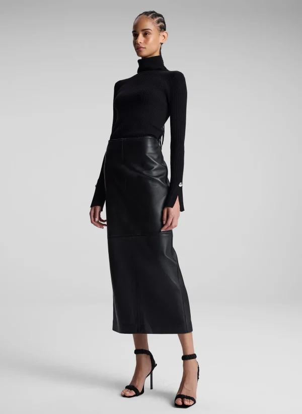Women A.L.C. Bottoms | Skirts>Marta Leather Midi Skirt