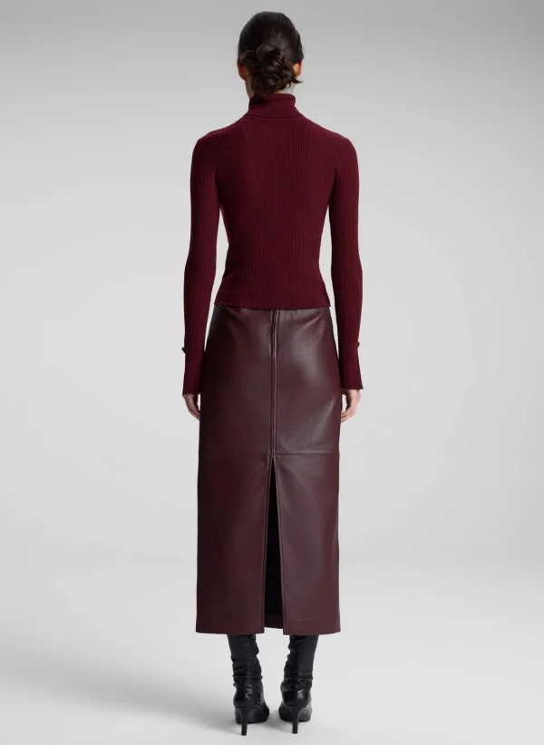Women A.L.C. Bottoms | Skirts>Marta Leather Midi Skirt