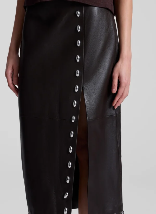 Women A.L.C. Bottoms | Skirts>Naomi Studded Leather Midi Skirt