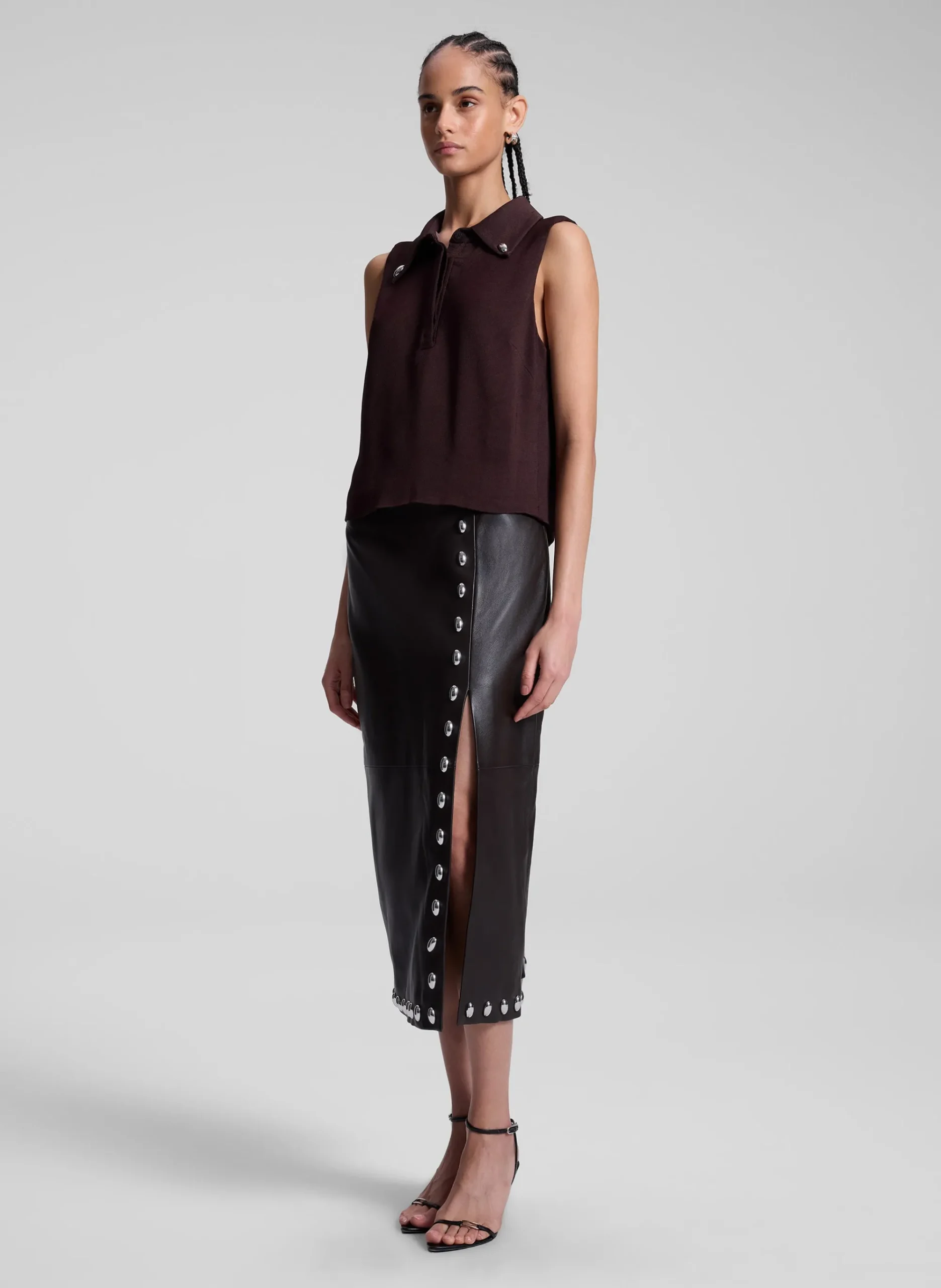 naomi_studded_leather_mid_3.webp Women A.L.C. Bottoms | Skirts>Naomi Studded Leather Midi Skirt