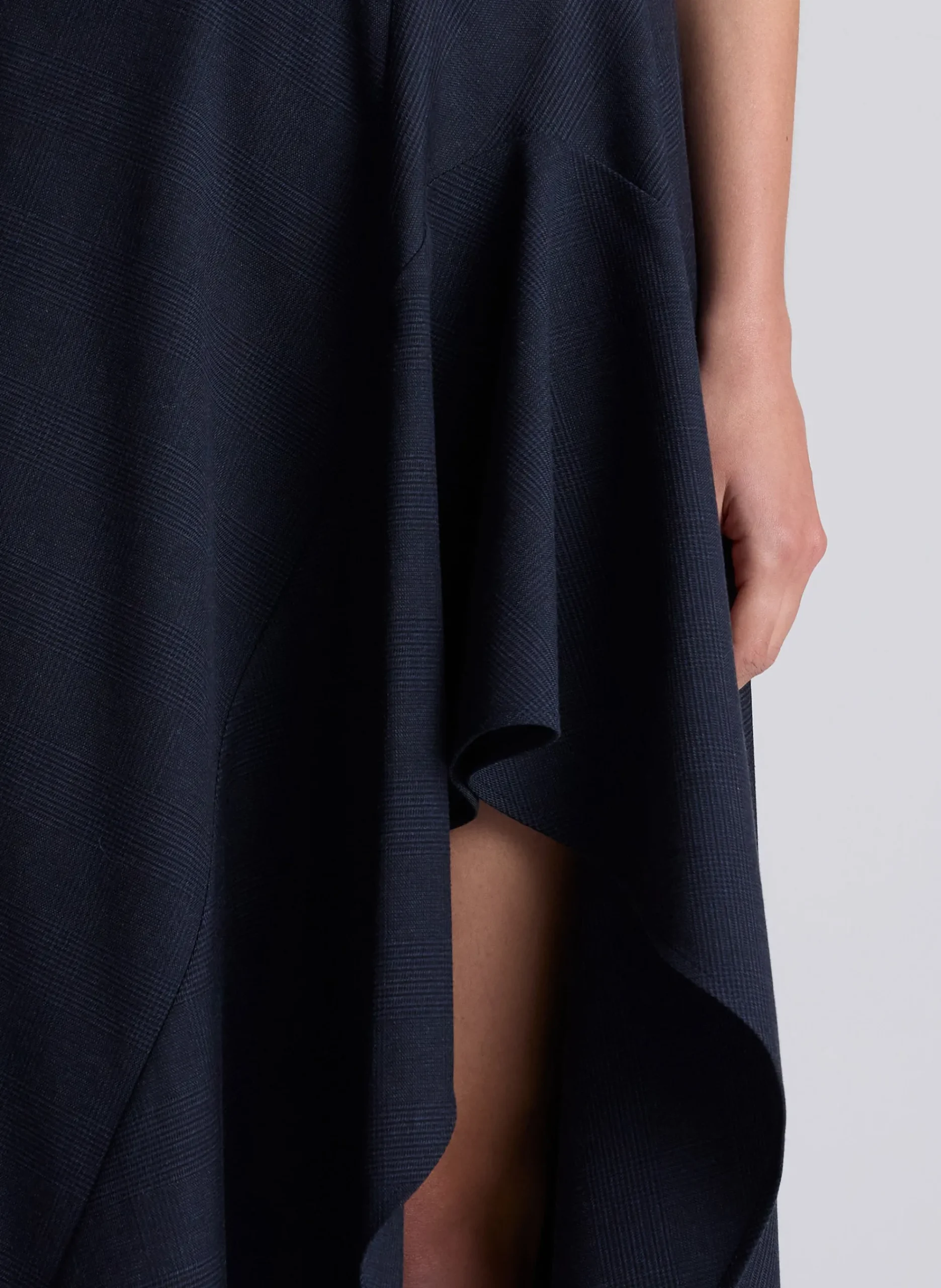 navy_plaid_midi_skirt_1.webp Women A.L.C. Bottoms | Skirts>Navy Plaid Midi Skirt