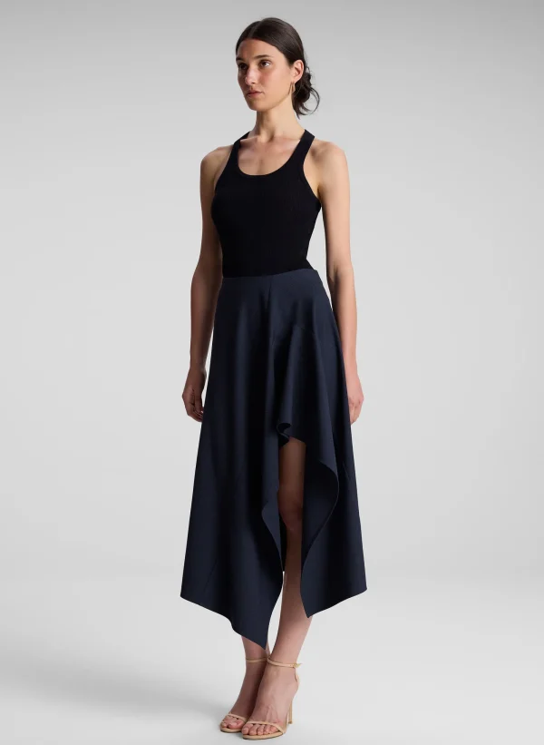 Women A.L.C. Bottoms | Skirts>Navy Plaid Midi Skirt