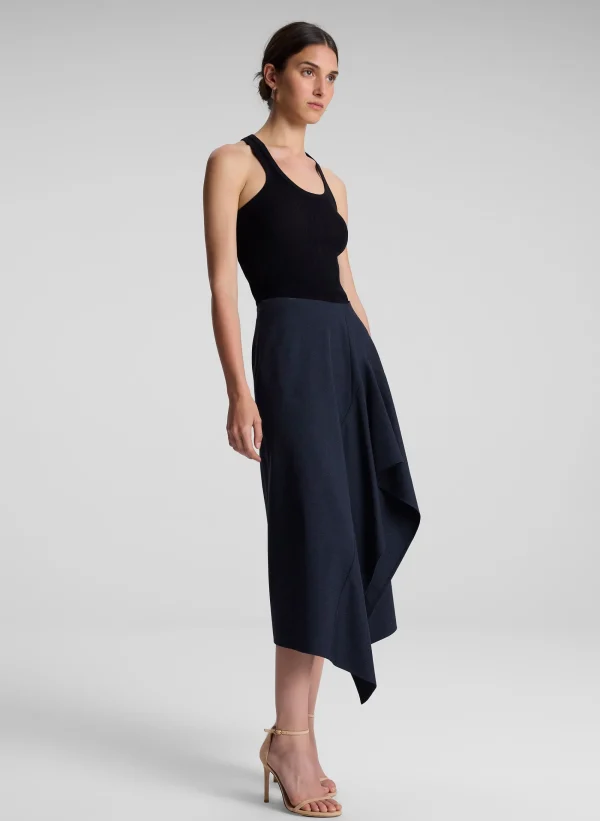 Women A.L.C. Bottoms | Skirts>Navy Plaid Midi Skirt