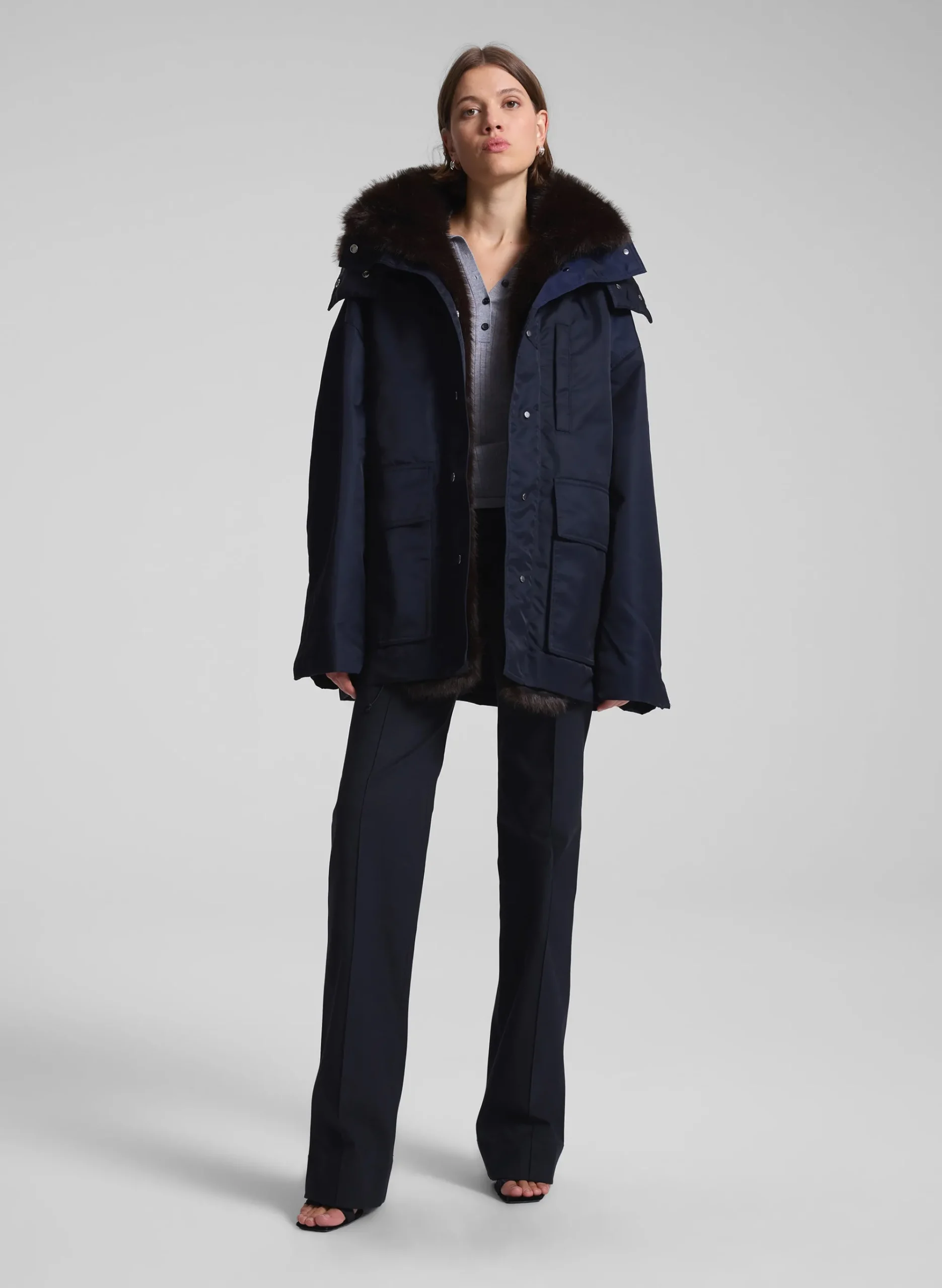 nolan_faux_fur_trim_coat_0.webp Women A.L.C. Jackets & Coats>Nolan Faux Fur Trim Coat