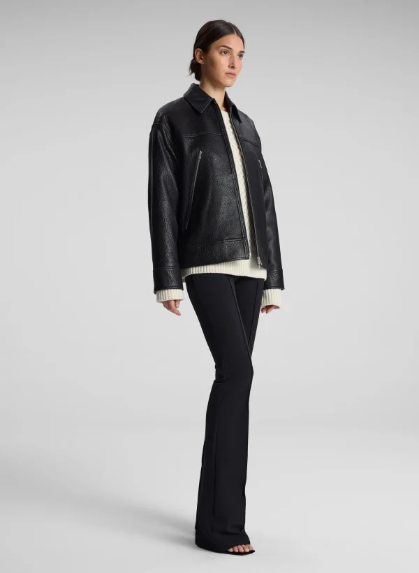 Women A.L.C. Jackets & Coats>Olive Leather Jacket