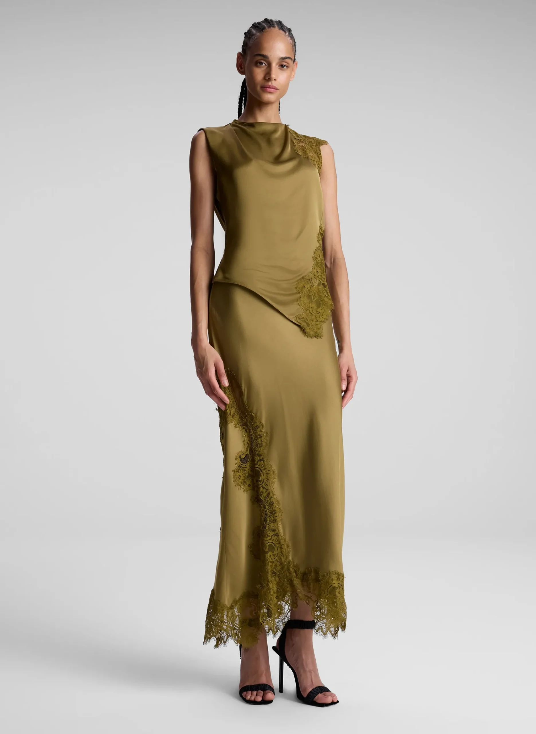olivia_satin_and_lace_mid_0.webp Women A.L.C. Bottoms | Skirts>Olivia Satin And Lace Midi Skirt