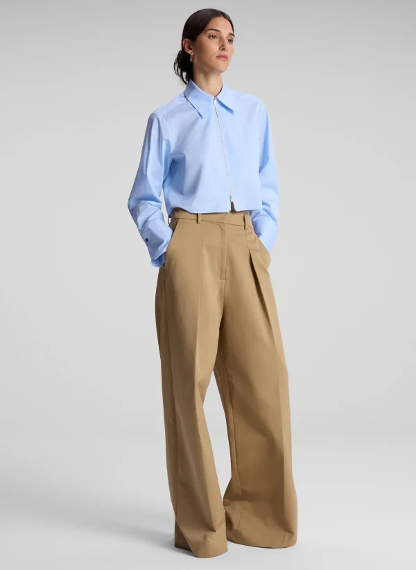 Women A.L.C. Bottoms>Ryder Cotton Wide Leg Pant