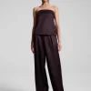 Women A.L.C. Bottoms>Ryder Satin Wide Leg Pant