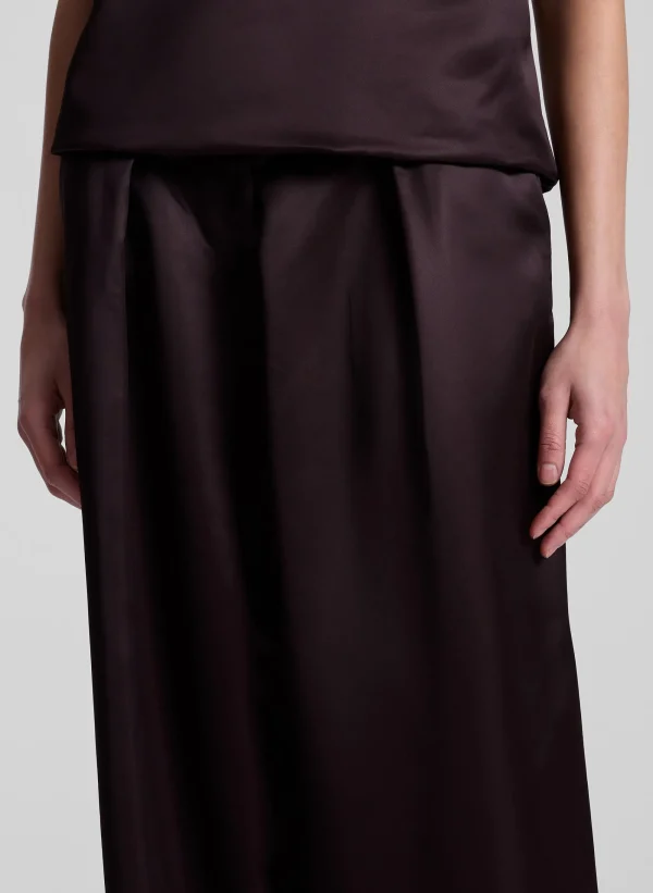 Women A.L.C. Bottoms>Ryder Satin Wide Leg Pant