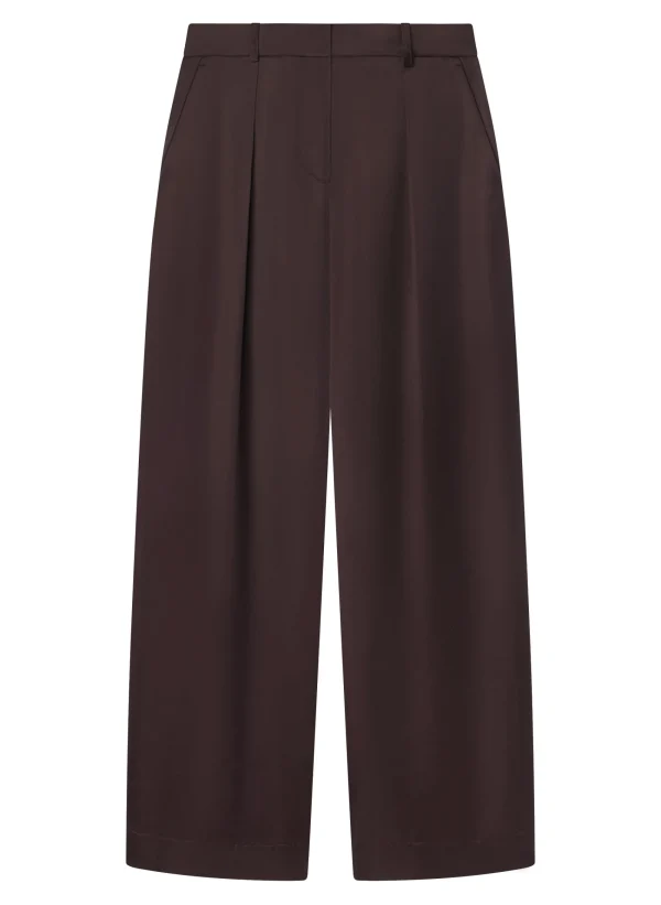 Women A.L.C. Bottoms>Ryder Satin Wide Leg Pant