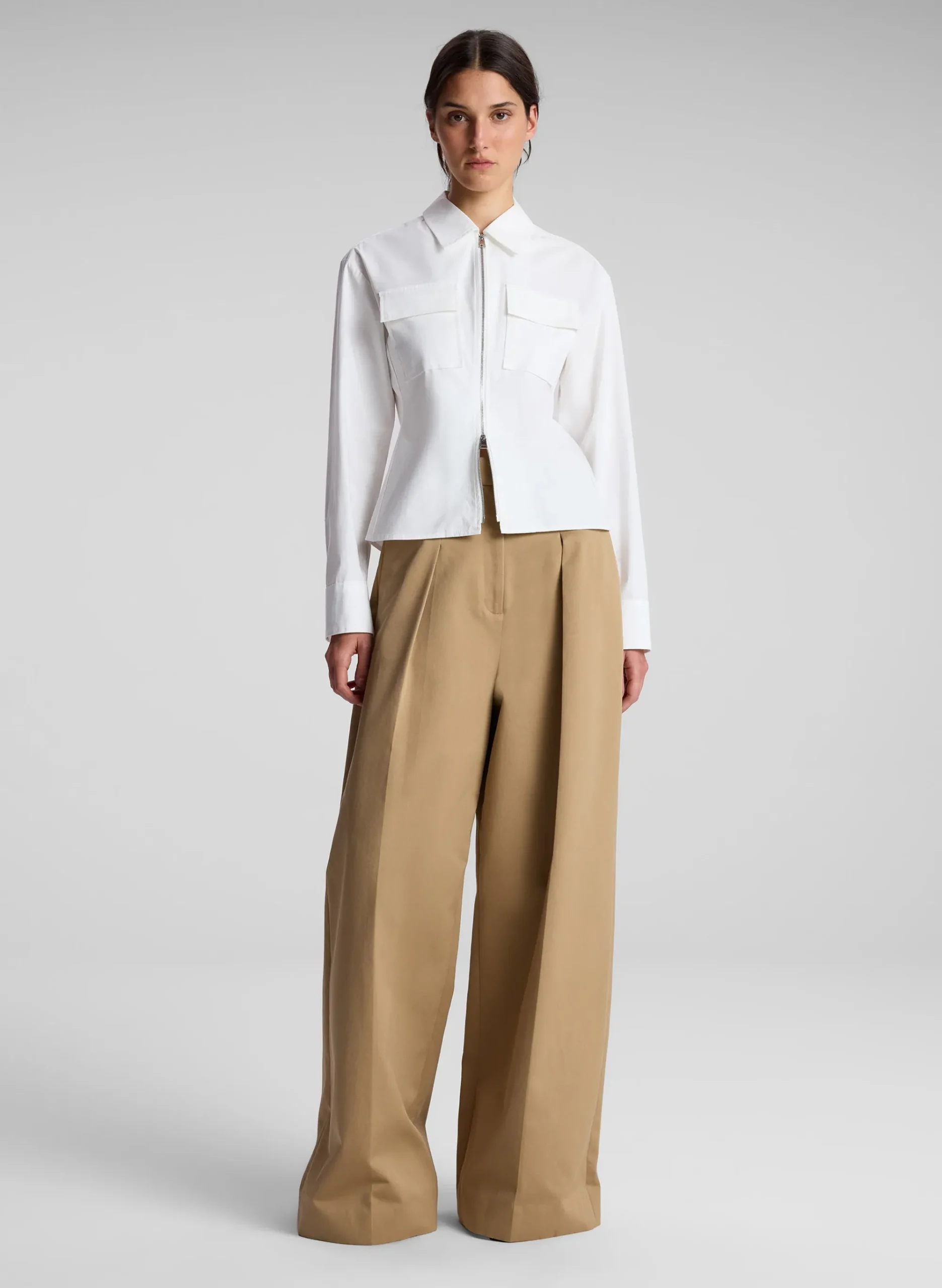 sage_cotton_zip_top_0.webp Women A.L.C. Tops>Sage Cotton Zip Top