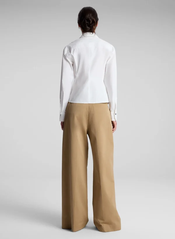 Women A.L.C. Tops>Sage Cotton Zip Top