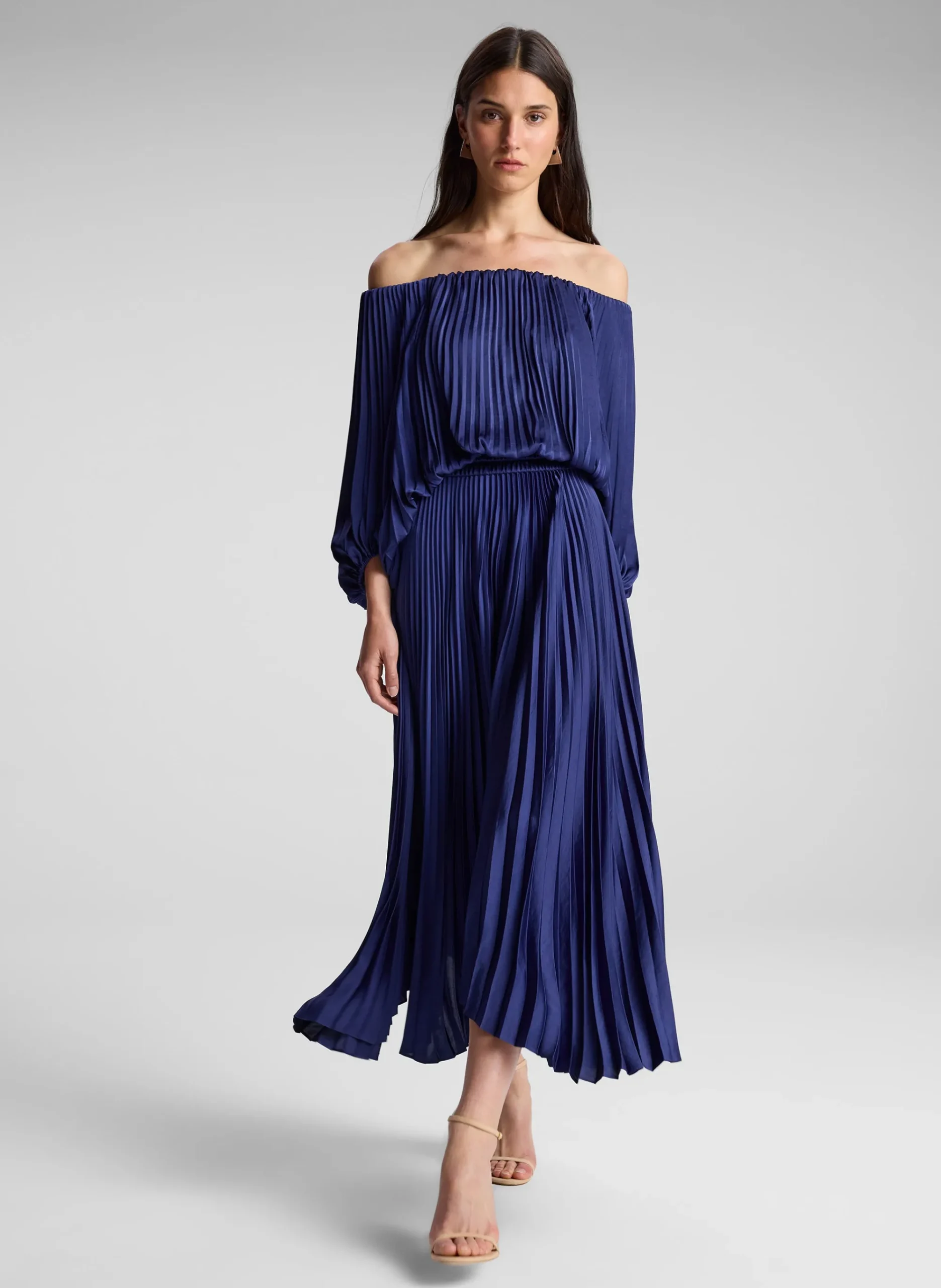 sienna_satin_pleated_off__0.webp Women A.L.C. Dresses>Sienna Satin Pleated Off Shoulder Dress