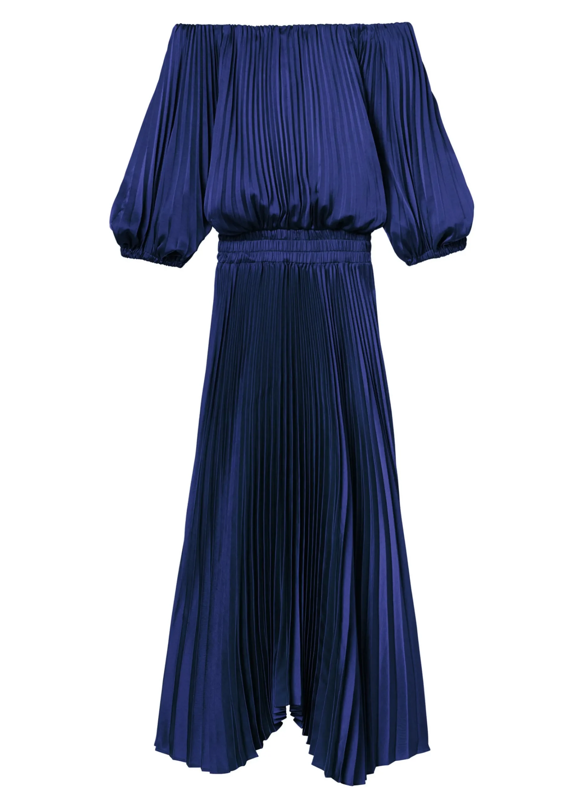 sienna_satin_pleated_off__5.webp Women A.L.C. Dresses>Sienna Satin Pleated Off Shoulder Dress