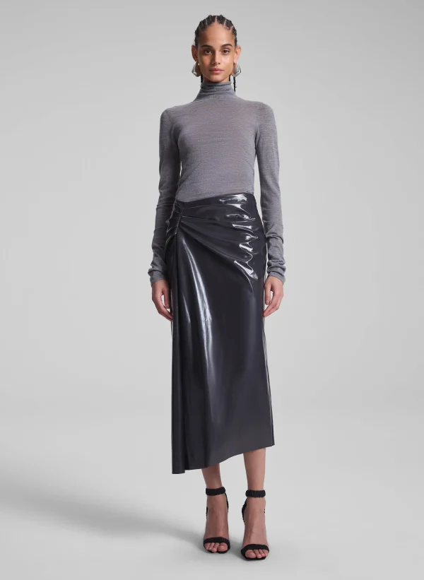 Women A.L.C. Bottoms | Skirts>Tessa Patent Vegan Leather Midi Skirt
