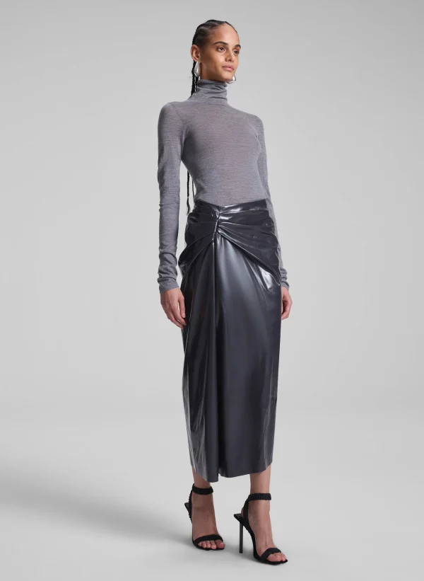 Women A.L.C. Bottoms | Skirts>Tessa Patent Vegan Leather Midi Skirt