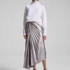 Women A.L.C. Bottoms | Skirts>Tracy Metallic Vegan Leather Skirt