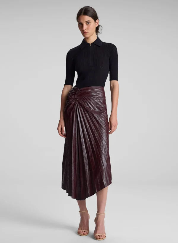 Women A.L.C. Bottoms | Skirts>Tracy Textured Vegan Leather Skirt