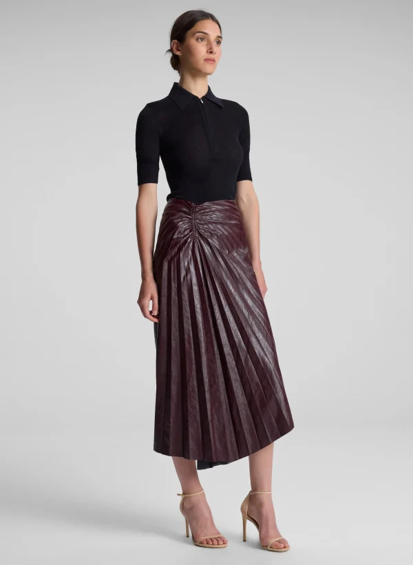 Women A.L.C. Bottoms | Skirts>Tracy Textured Vegan Leather Skirt